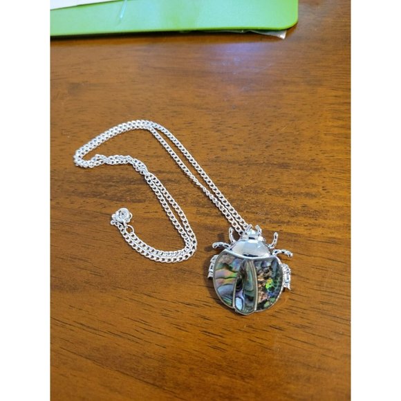 Turtle Pendant 1 3/8" on 22" Silver Tone Chain Necklace Women Jewelry Gifts - Picture 5 of 7